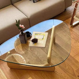 Transparent Glass Center Coffee Tables Living Room Small Tea Table