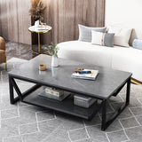 Modern Coffee Table Italy Luxury Wood Frame Square Small Space Storage Coffee Table