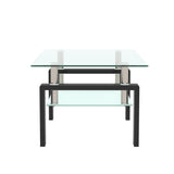 Rectangle Glass Coffee Table End Table Side Table Modern Side Center Tables