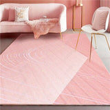 Nordic Style Sofa Coffee Table Mat Pink Cute Living Room Rug Girl Bedroom