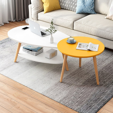 Coffee Table Set Decoration Living Room Oval Coffee Tables Modern Minimalist