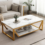 Modern Coffee Table Italy Luxury Wood Frame Square Small Space Storage Coffee Table