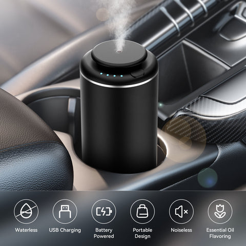 Luxury USB Rechargeable Aromatherapy Scent Car Perfume Air Freshener