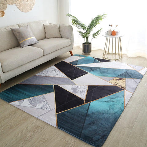 Geometric Printed Carpet Living Room Large Area Rugs Washable Floor